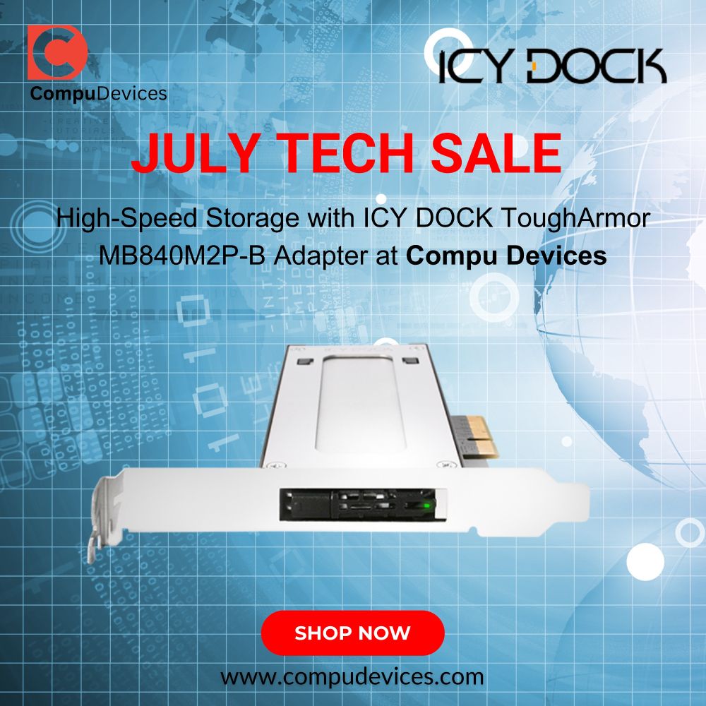 MB840M2P-B Icydock ToughArmor M.2 PCIe 3.0 x4 NVMe Adapter