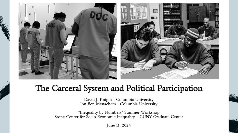 Slideshow title: The Carceral System and Political Participation