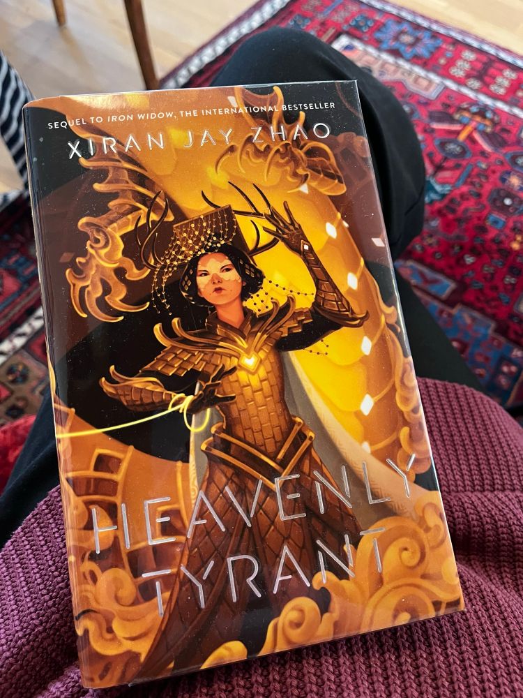 A photo of the book Heavenly Tyrant by Xiran Jay Zhao.