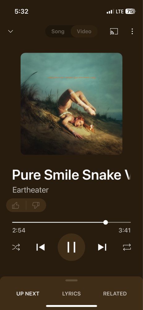 youtube music screenshot of eartheater pure smile snake venom