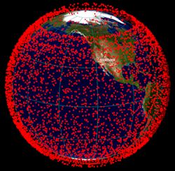 Starlink satellites orbiting Earth. https://heavens-above.com/StarLink.aspx