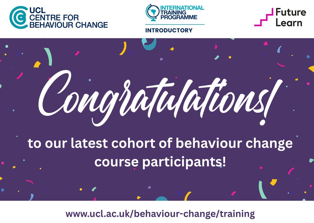 Congratulations to our latest cohort of behaviour change course participants!