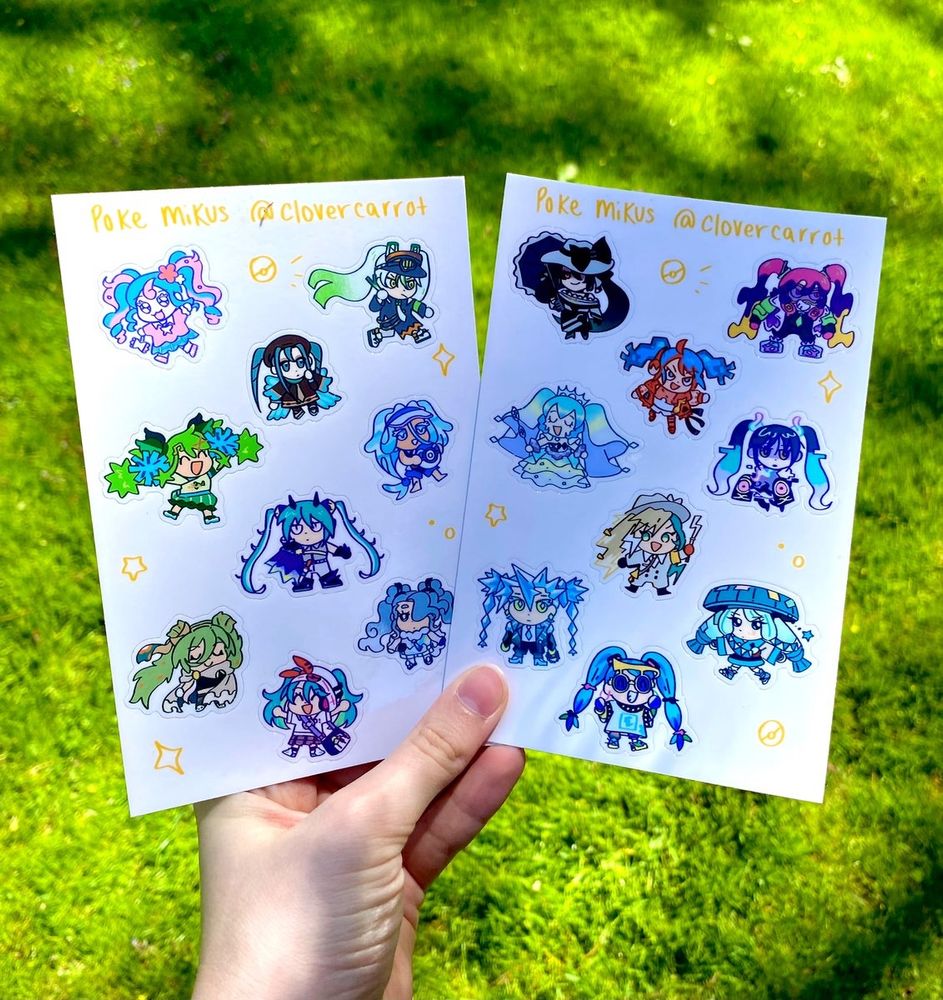 (SALE) Poke Mikus Sticker Sheets