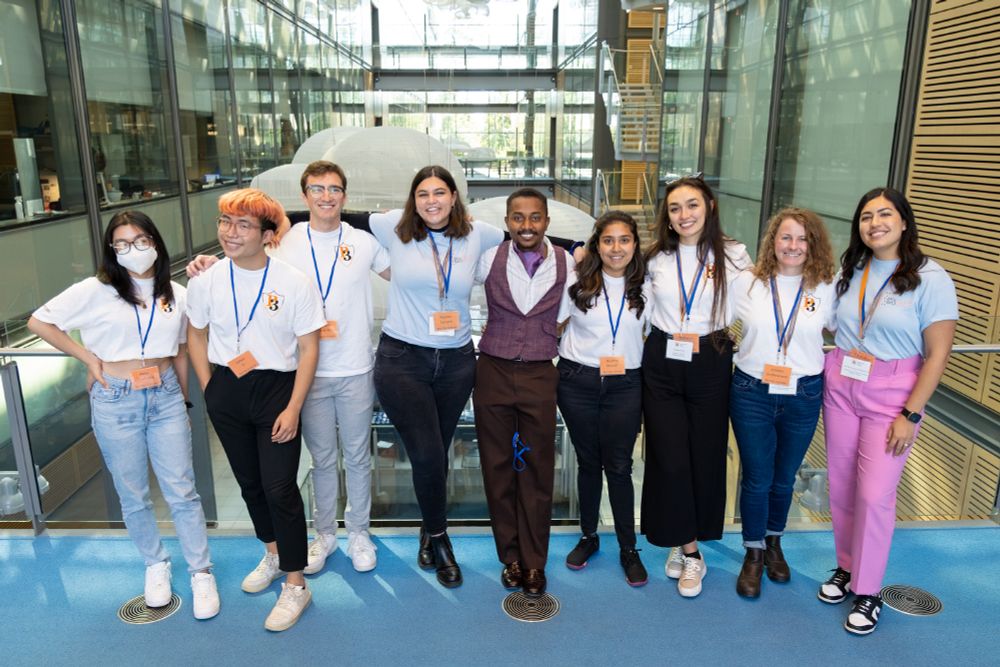 2022 MolBio Scholars: (l-r) Amy Wuwu, Lance Li, Spencer Danner-Bocks, Peyton Carpen, Shukuru Rushanika, Nivitha Murali, Rafaella Shima, Kirsten Underwood, and Cayetana Lazcano Etchebarne.