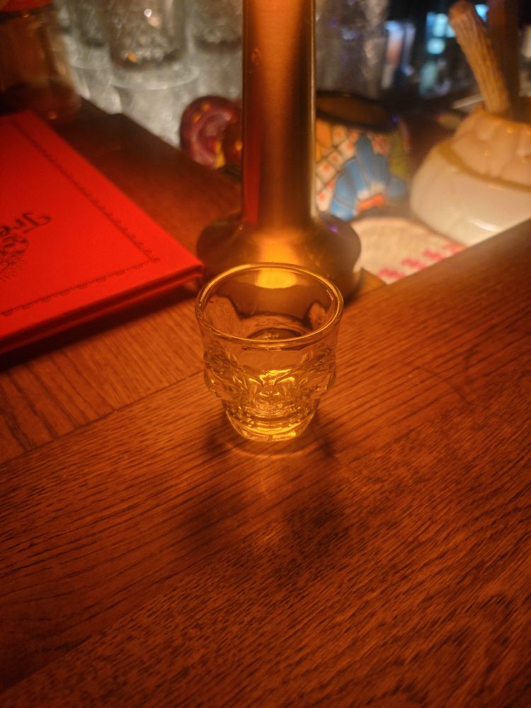 A tiny 2oz shot glass honestly what is the point
