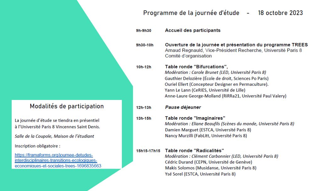 Programme JE-TREES verso