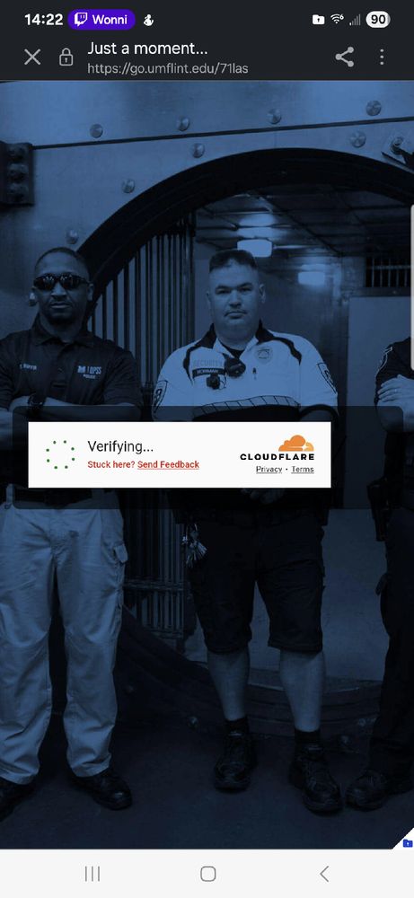 A cloudflare stopgap to a University of Michigan - Flint promo article