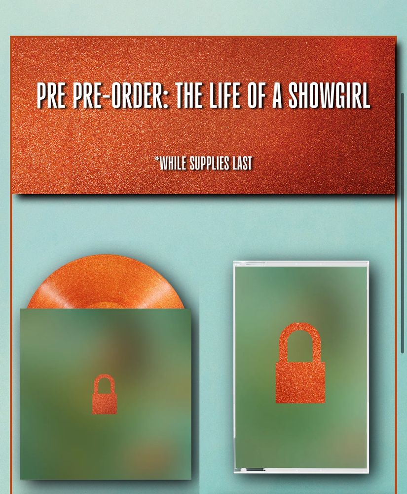 Screenshot from the Taylor Swift website shop showing a pre pre-sale of her next album.