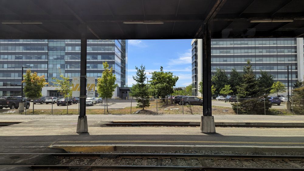 Looking south through the train shed at Ottawa VIA Station, Ottawa Ontario 