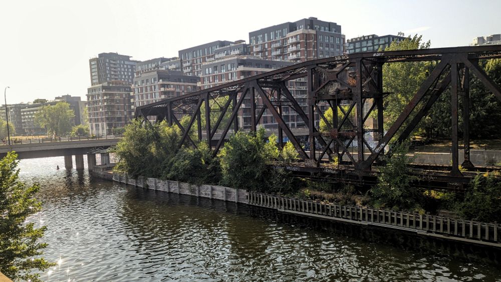Old CN bridge over the Lachine Canal, Montreal Quebec 