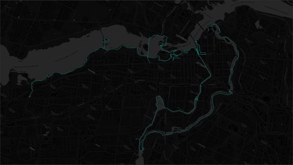 Map of Metroscapes walks in Ottawa.