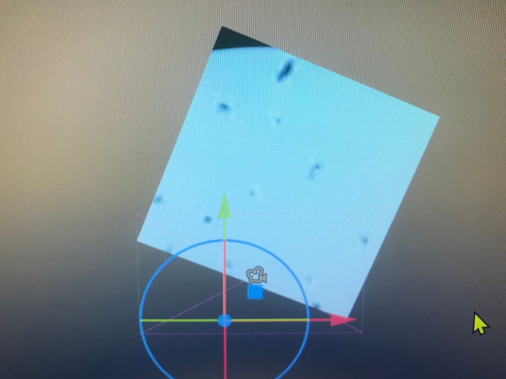 Cube in the middle of rolling 