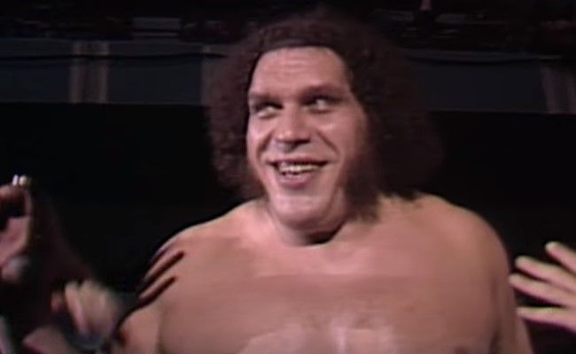 Andre the Giant, smiling