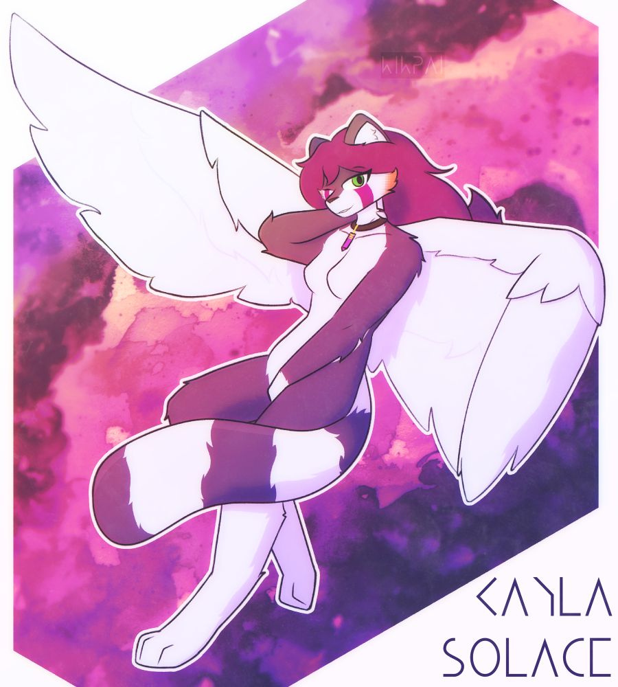 A commissioned piece to show off the character from the prior ref 