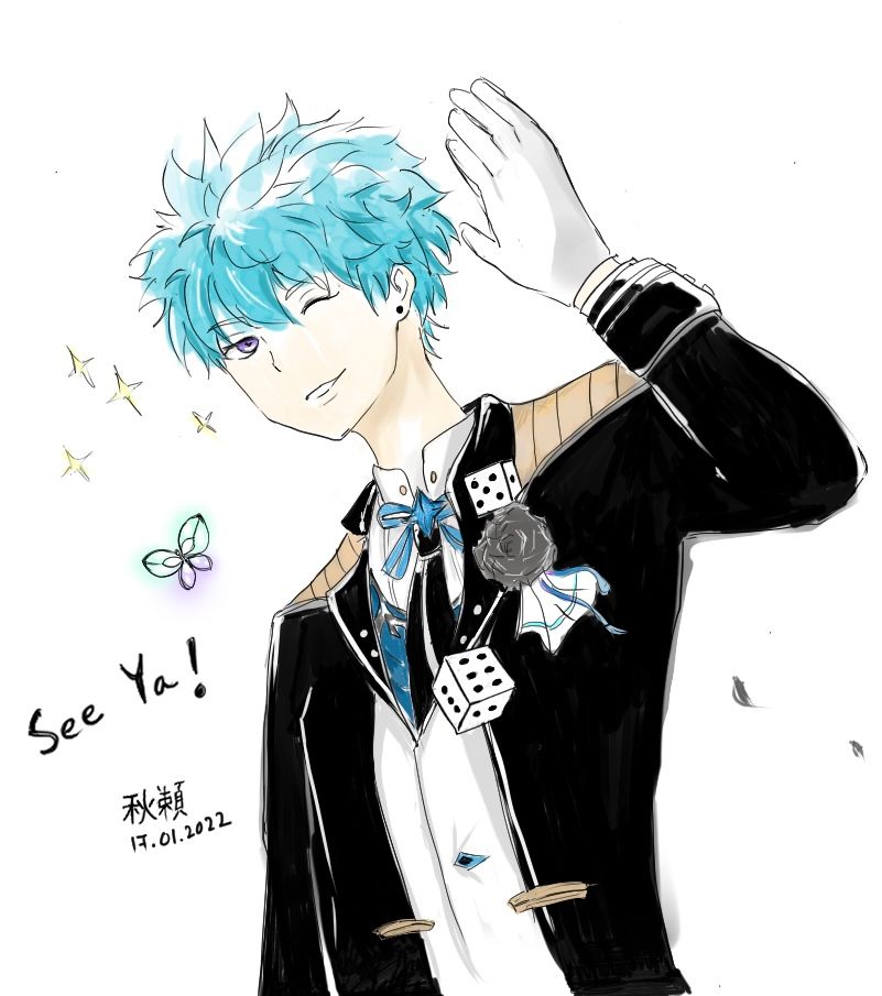 My fanart of the character Esker from kings raid video game. He's dropping the dice and saying goodbye. 