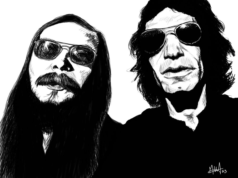 Walter Becker and Donald Fagen drawn by me