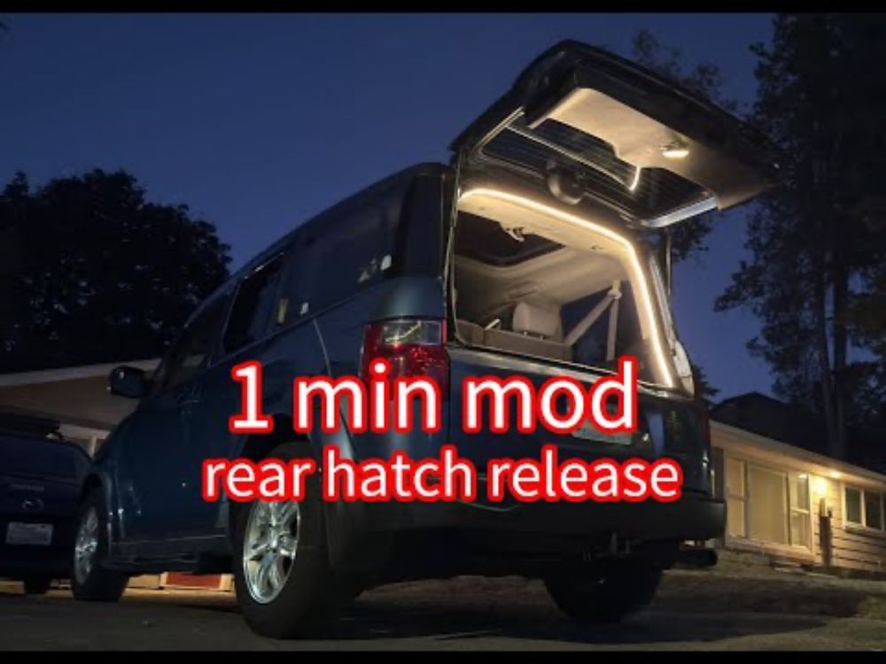 How to install 0 cost rear hatch release for Honda Element in 1 minute