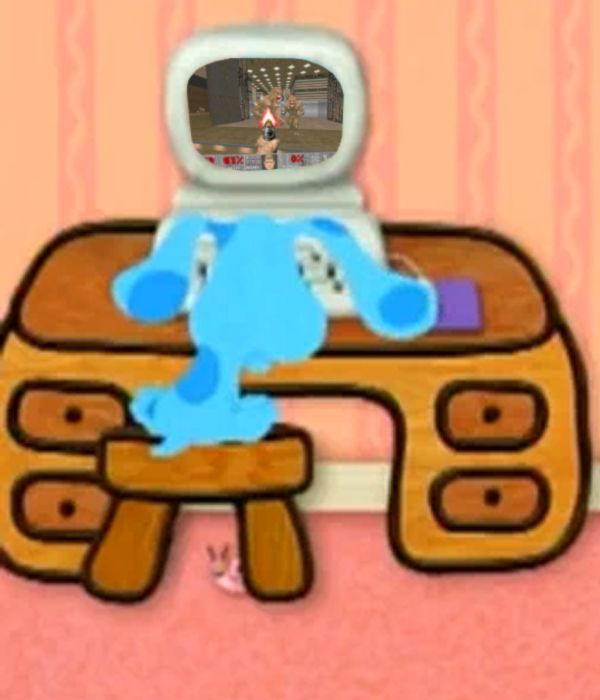 Doom on a Blue's computer.