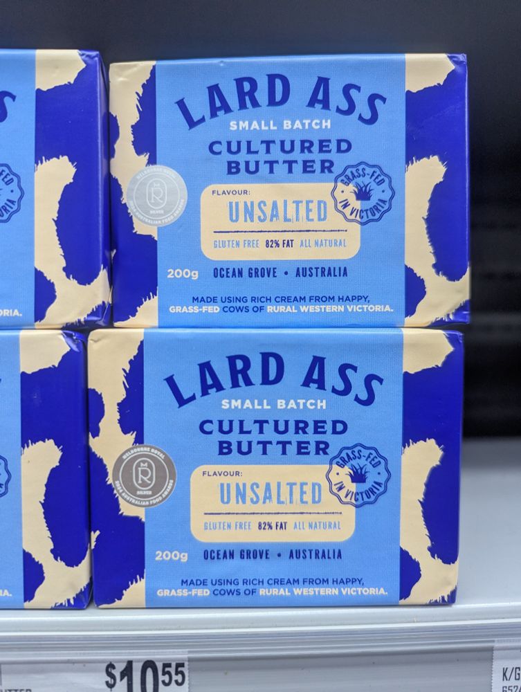 Picture of a brand of butter called Lard Ass