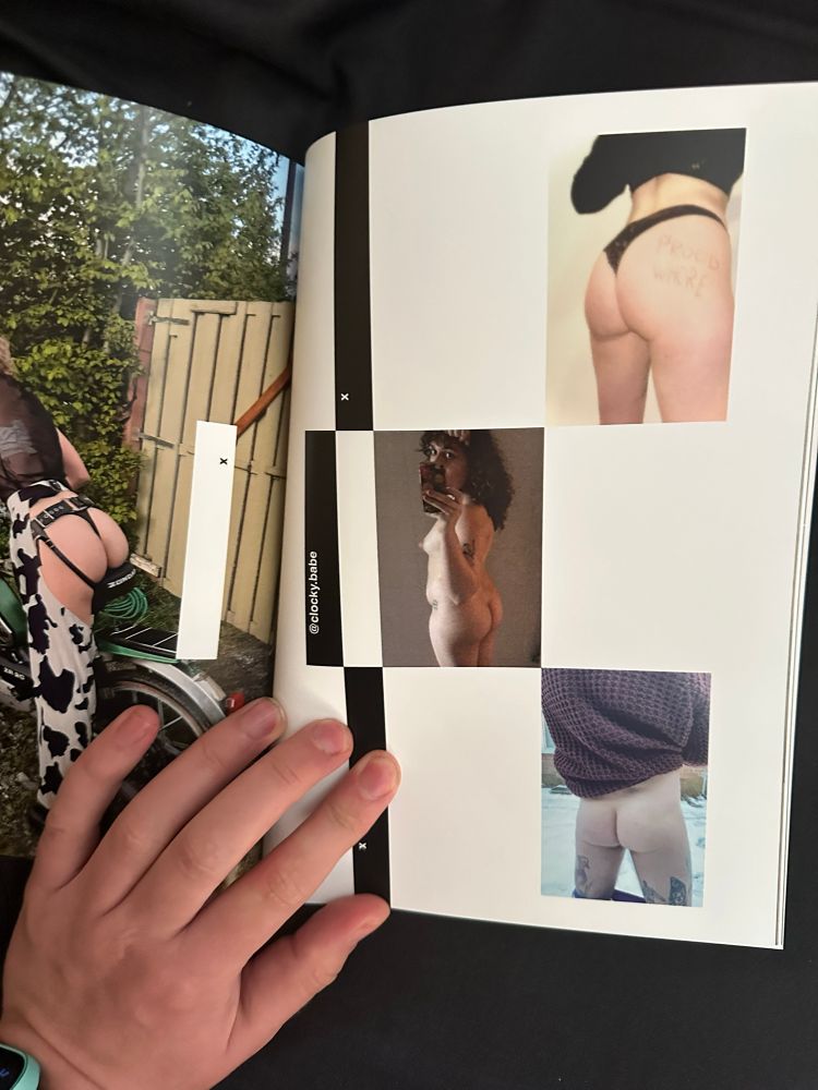 Backshots magazine, a German dyke magazine. My hot ass in a jumper and the snow