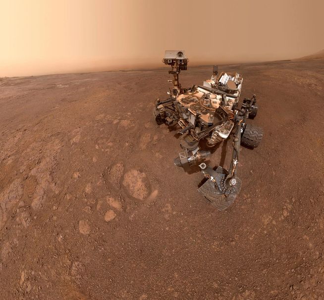 A self-portrait taken by NASA's Curiosity Mars rover in January 2019 at the "Rock Hall" drill site, located on Vera Rubin Ridge. NASA / JPL-Caltech / MSSS