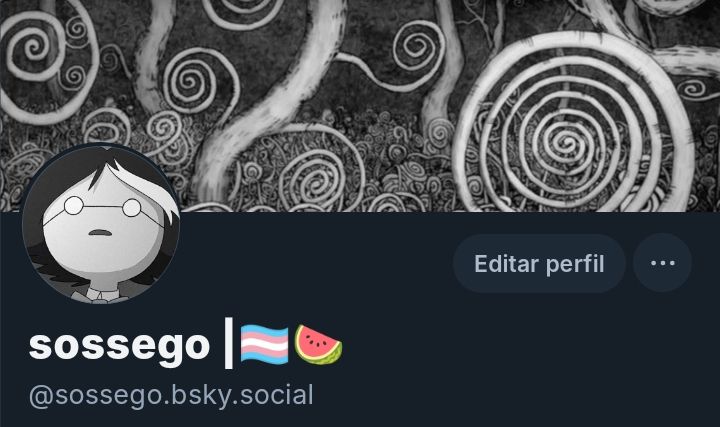print do meu perfil no bluesky, mostrando apenas meu nome, capa e foto de perfil do personagem simon petrikov.