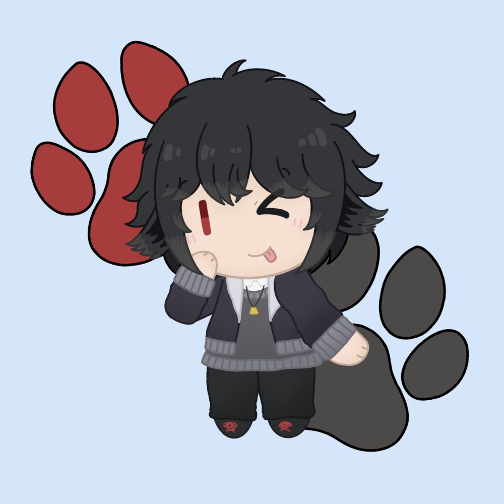 Chibi-styled "squishy art" by ArielArashi99 @arielarashi99.bsky.social