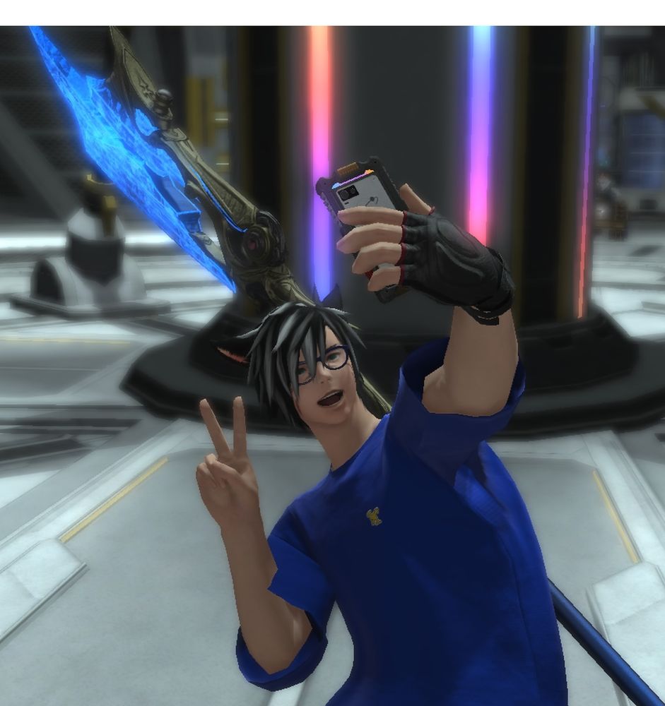 X'cirha taking a silly selfie