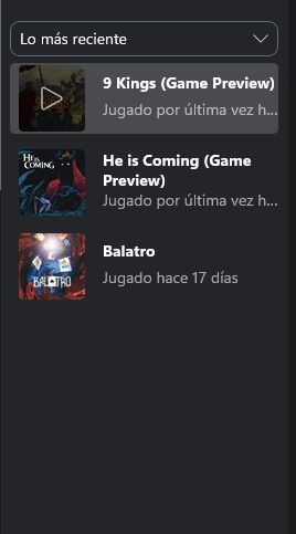 Balatro, He is coming and 9 Kings installed on the Xbox App