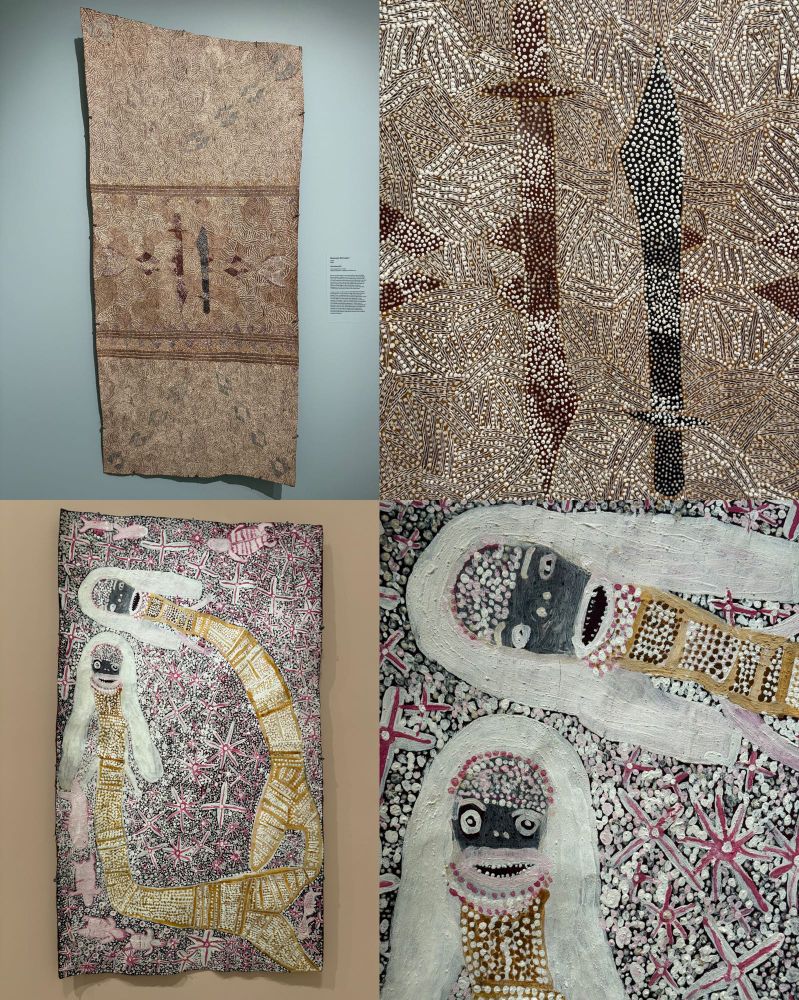 collage of Indigenous Australian paintings