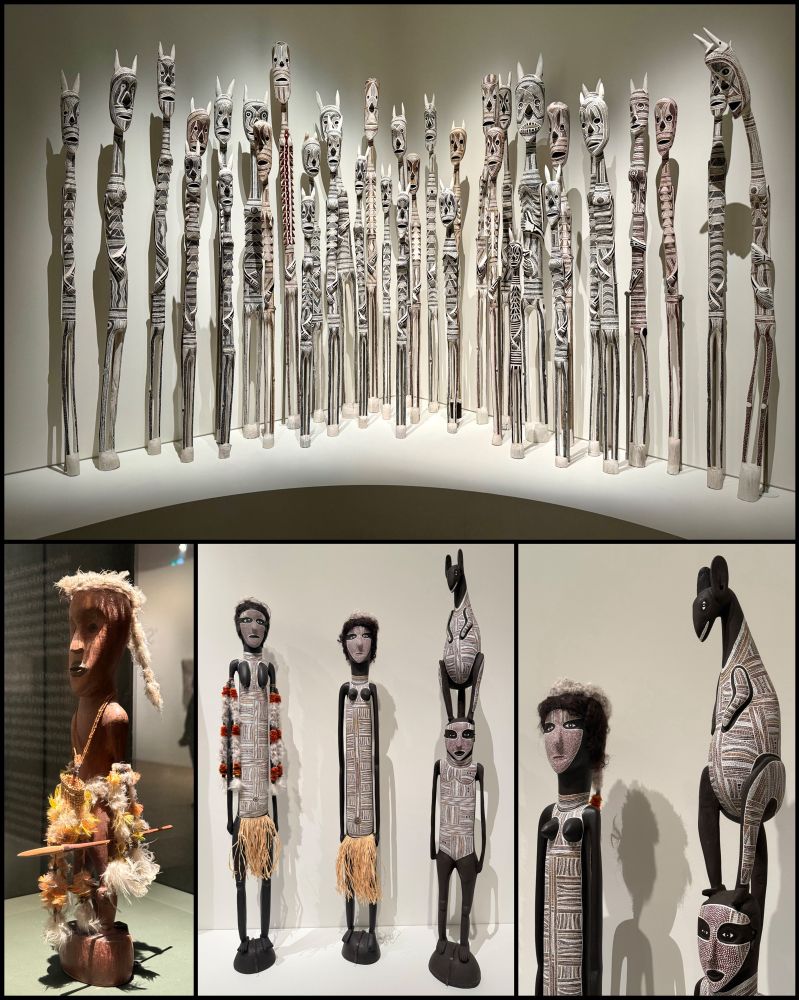 collage of Indigenous Australian sculptures 