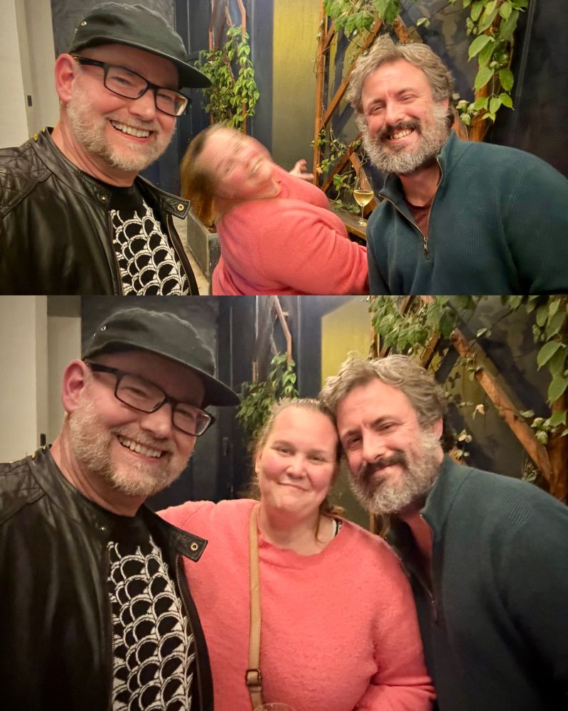 three people happy with anticipation