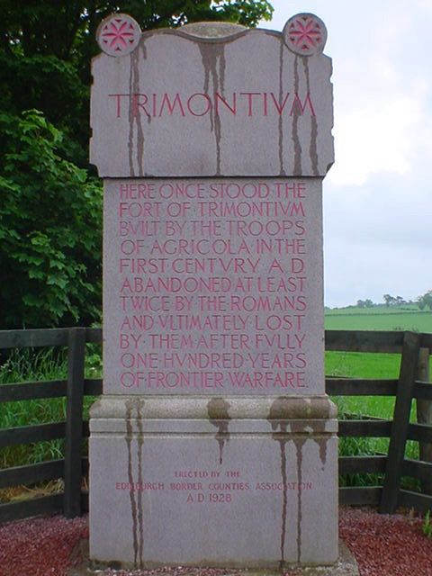 The 1928 Trimontium marker in 2003