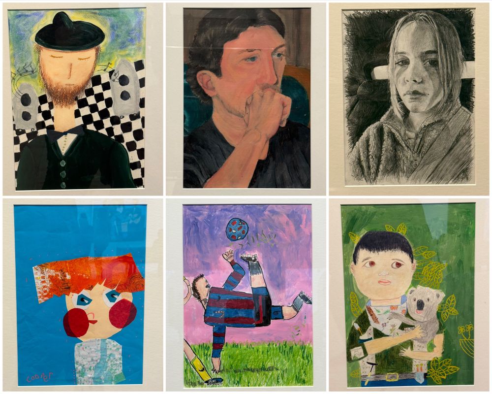 Six colourful and wonderful portraits painted by young Australians aged 6-17