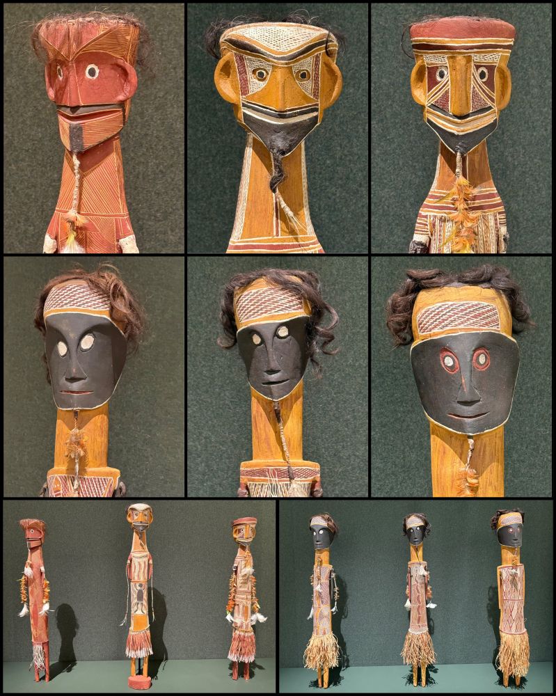 collage of Indigenous Australian sculptures 