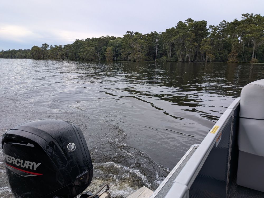Boat motor and the river 