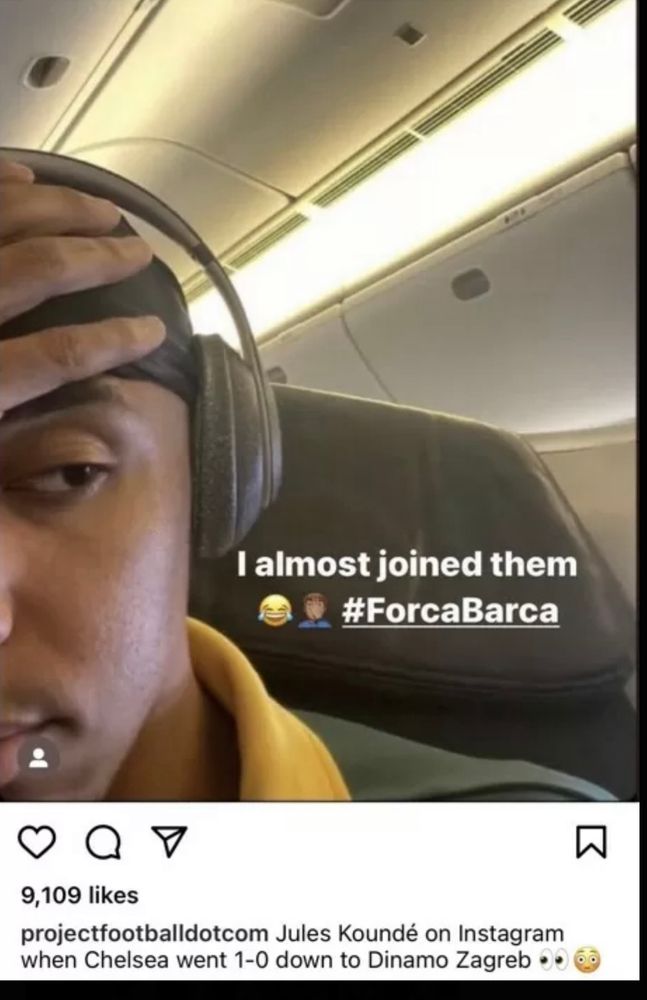 Kounde bad Chelsea insta post