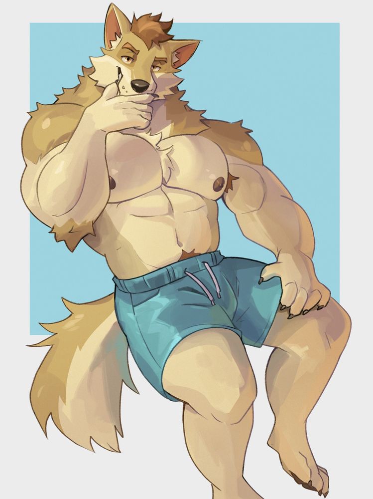 Alejandro with one hand over his mouth making a inquisitive expression and looking at the viewer