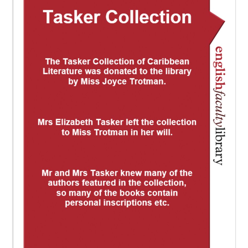 White text on a red background explaining the origins of the tasker collection.