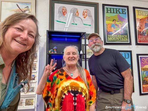 Val Weston, Terri Dunham, and J. Brandon at Zia Gallery in Truth or Consequences NM. 