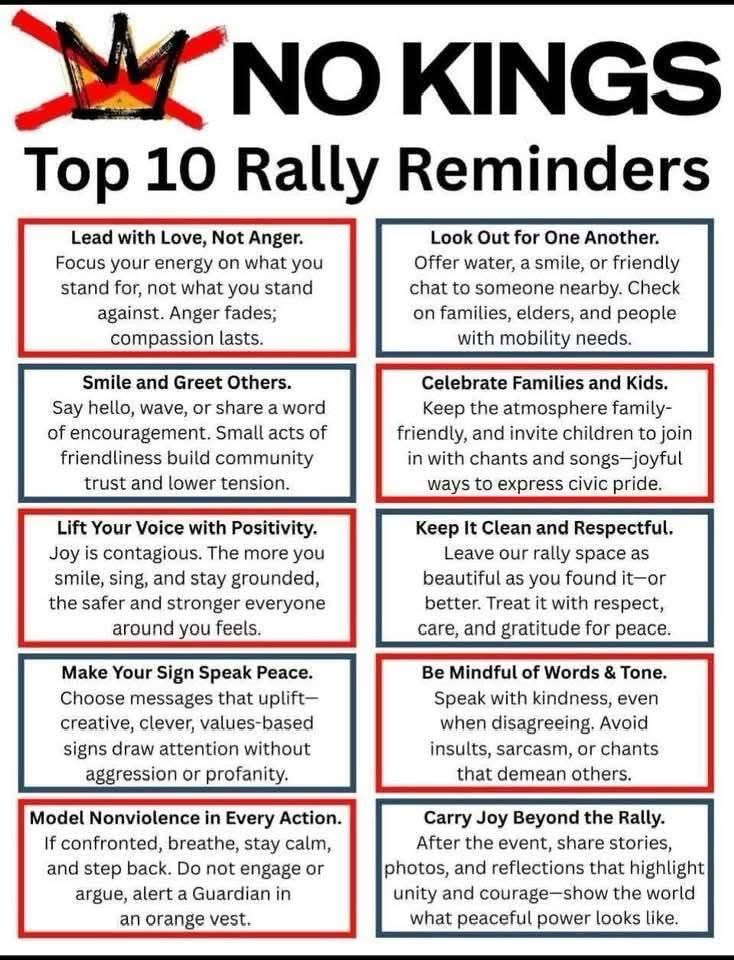 No kings protest tips