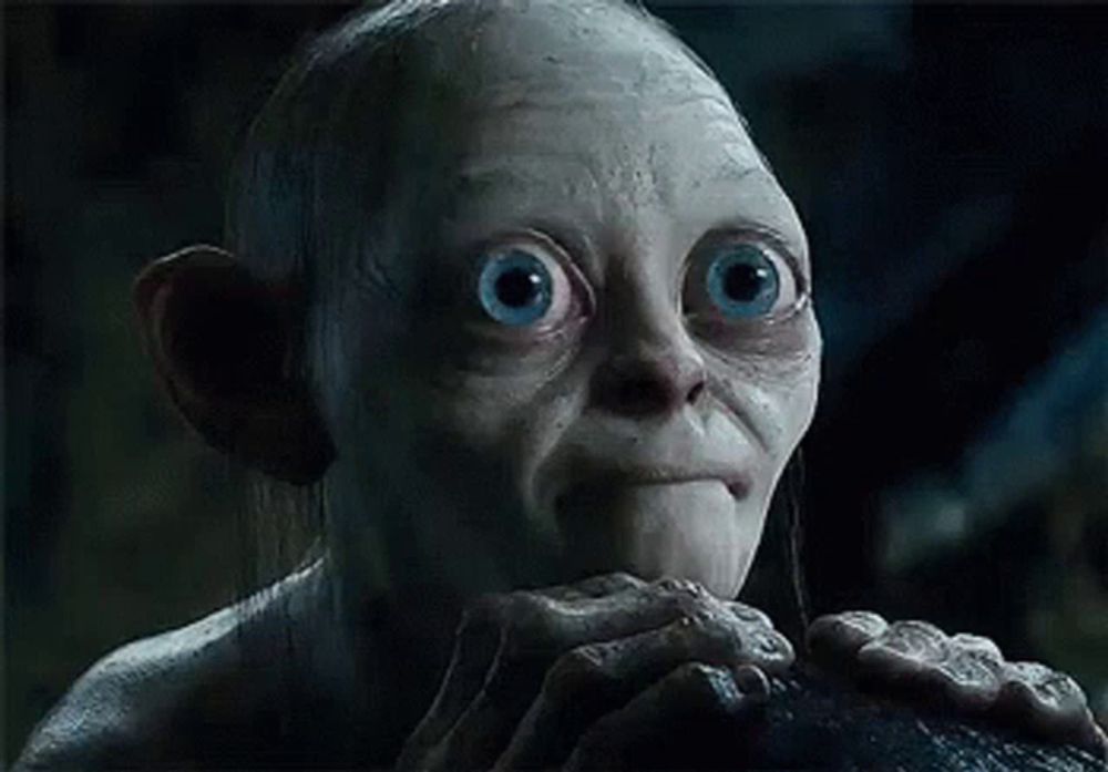 Gollum Waiting GIF