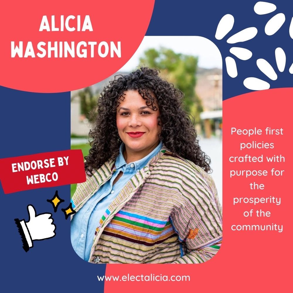 Alicia Washington, Endorsed by WebCo

People first policies crafted with purpose for the prosperity of the community 
www.electalicia.com