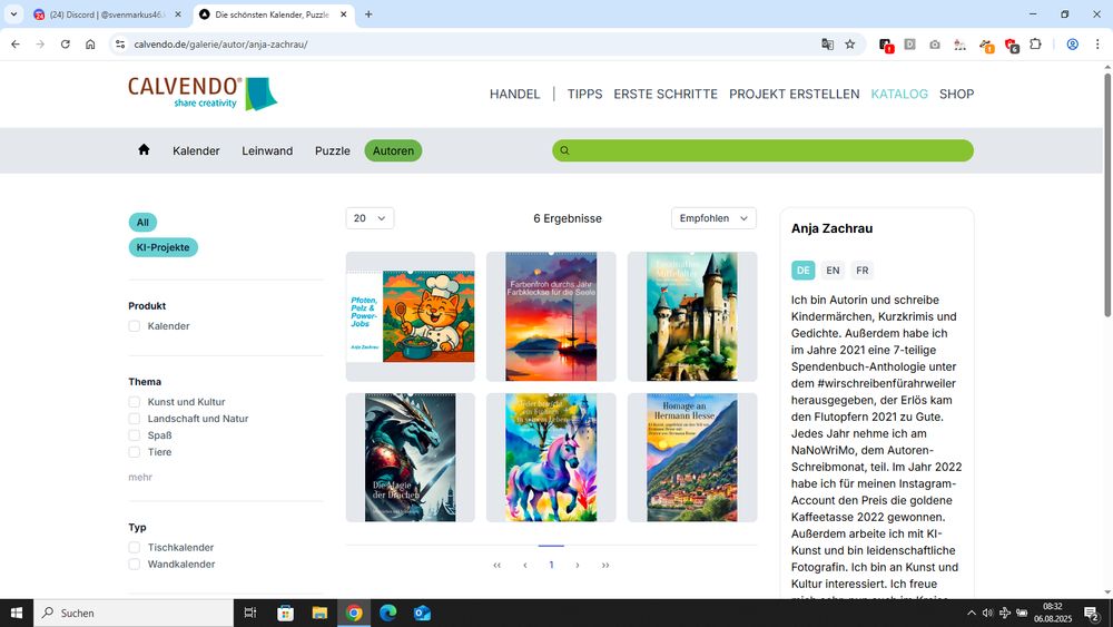 Profil bei Calvendo von Kalender-Autorin Anja Zachrau
Übersicht der Kalender von Autorin Anja Zachrau
KI-Kunstkalender, Kalender-Edition 2026