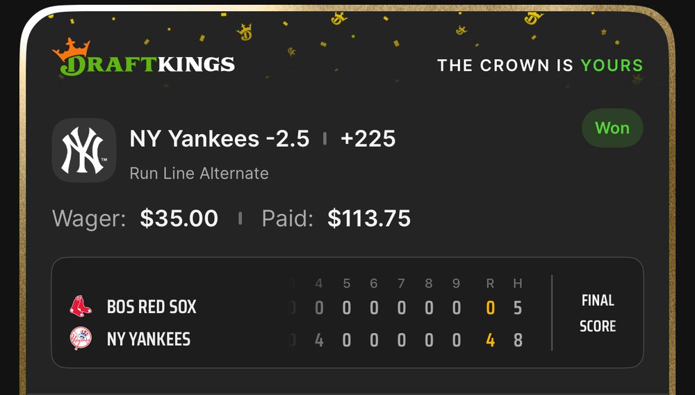 NY Yankees -2.5 