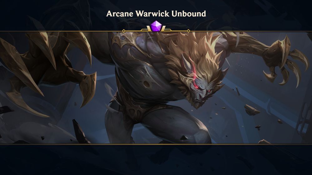 Celebration screen for obtaining Arcane Warwick Unbound