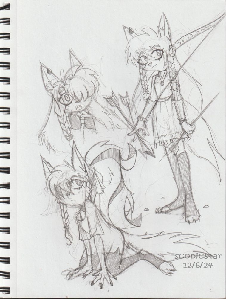 A wolf character that depict in many sketches and some outfits