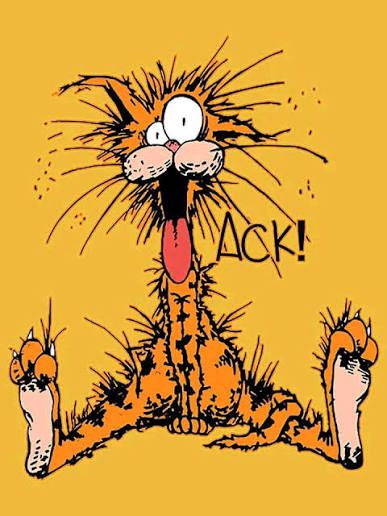 Bill the Cat going "ACK!"