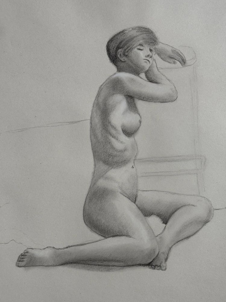 Female nude, 1.5 hour pose