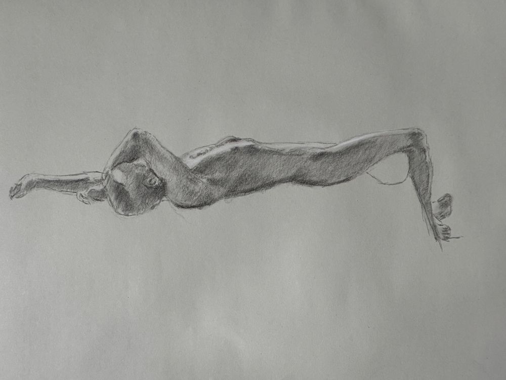 25 minute pose, male nude